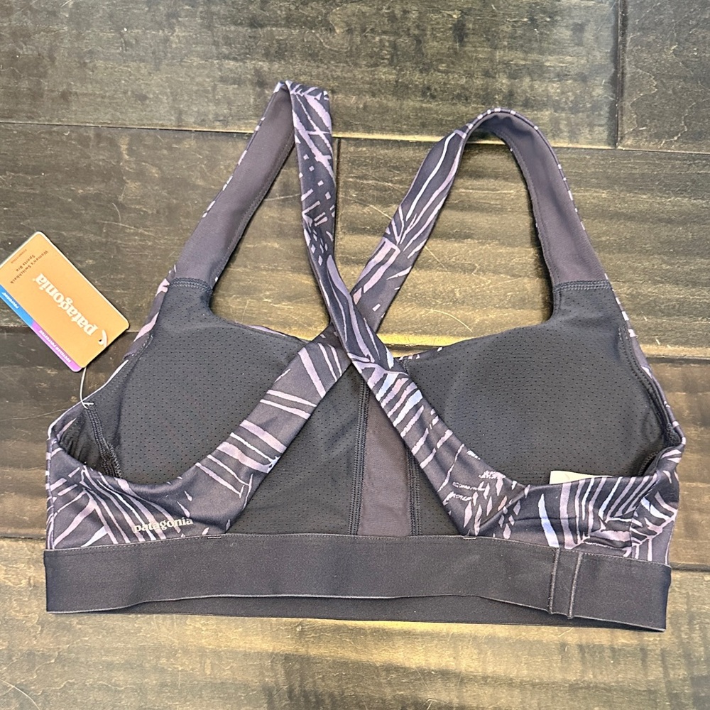 Patagonia Women's Patterned Purple Sports Bra - Picture 3 of 6